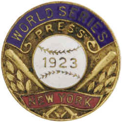 New York Yankees 1923 World Series Press pin