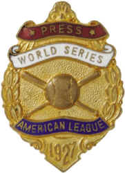 New York Yankees 1927 World Series Press Pin