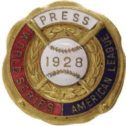 New York Yankees 1928 World Series Press Pin
