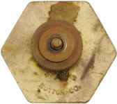 St. Louis Button co. threaded post press pin