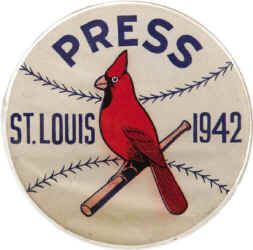 St. Louis Cardinals 1942 World Series Press Pin