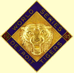 1945 Detroit Tigers World Series Press Pin