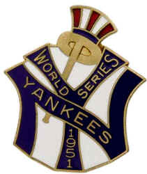 New York Yankees 1951 World Series Press pin