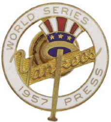 New York Yankees 1957 World Series Pres Pin