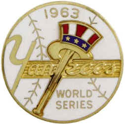 New York Yankees 1963 World Series Press Pin