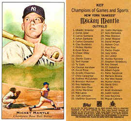 2011 Topps Kimball Champions Baseball Card Inserts Checklist KC-7 Mickey Mantle