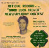 1955 Good Luck Clover Newspaperboy Contest Phil Rizzuto Record