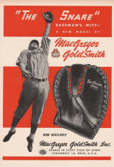 1947 Macgregor Goldsmith The Sare Baseball Mitt ad