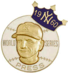 New York Yankees 1960 World Series Press Pin